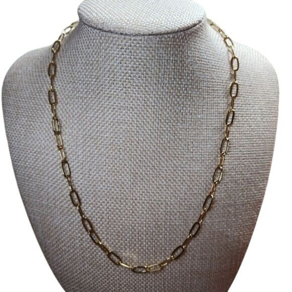 Paperclip Chain Necklace | 18K Gold Plated Stainless Steel | Minimalist Gold